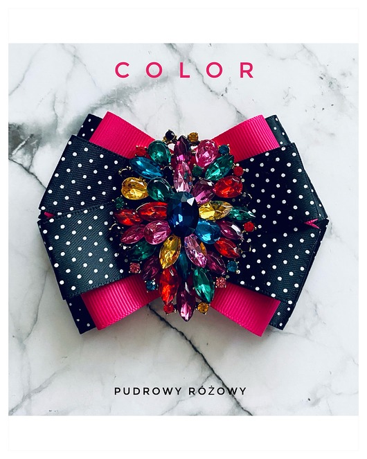 broszki Brosza z kolekcji COLOR  z kolorowym kryształem