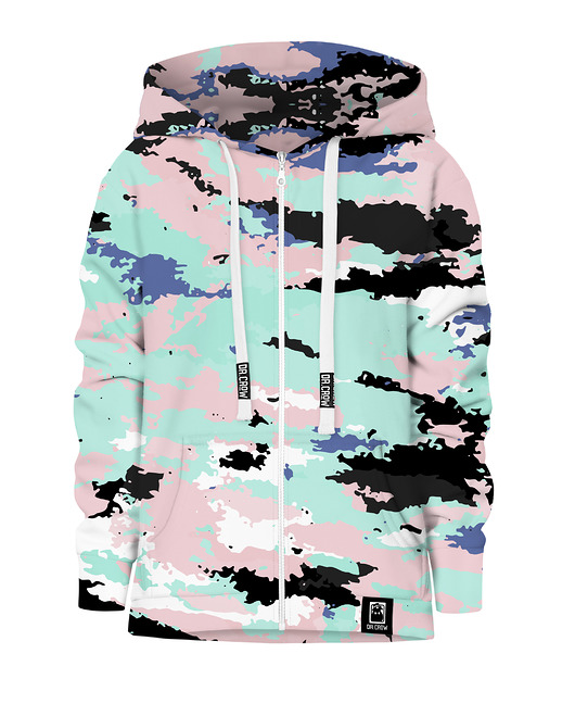 bluzy dla chłopców Bluza Zamek Chłopiec DR.CROW Camo Light