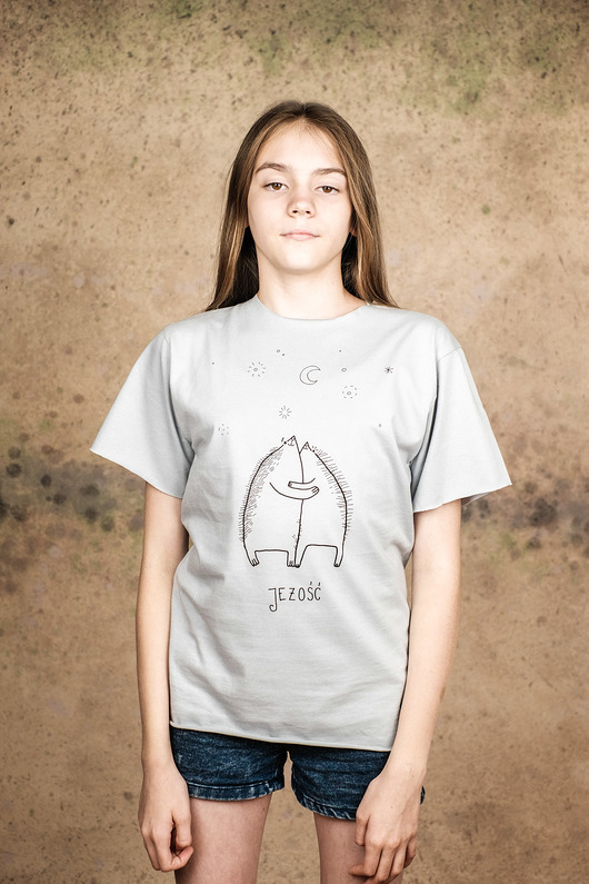 t-shirty dla dziewczynki Bluzka JEŻOŚĆ