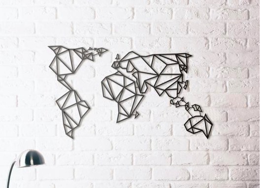 Metalowa mapa geometryczna STEEL WALL