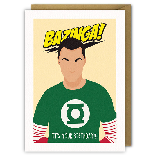 Kartka urodzinowa,Bazinga ! PaperFlamingo
