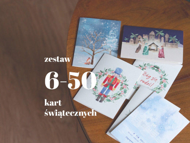 Zestaw 6-50 kartek świątecznych Paperwords