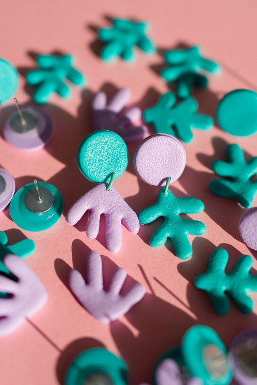 kolczyki z masy plastycznej Wiszące kolczyki Henri Matisse MINI