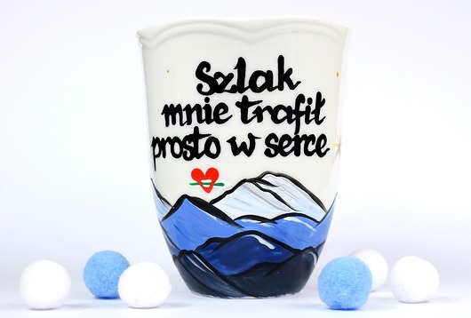 Kubek "Szlak mnie trafił prosto w serce" 350 ml  Ceramika Ciepliki