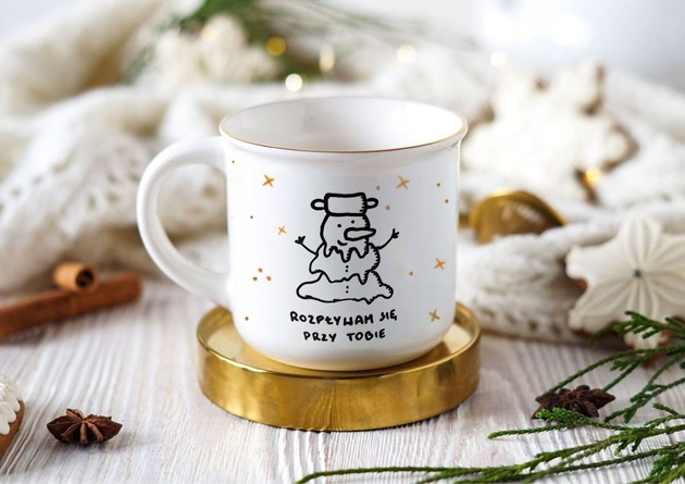 kubki Świąteczny Kubek z Bałwankiem, Rozpływam się przy Tobie!