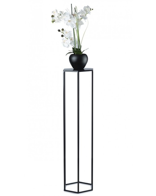 kwietniki Kwietnik Metalowy Osłonka Metalowa Ośmiokątna Black 100 cm