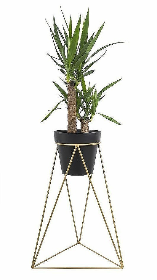 Kwietnik Stojący Loft 60 cm Złoty MIA home