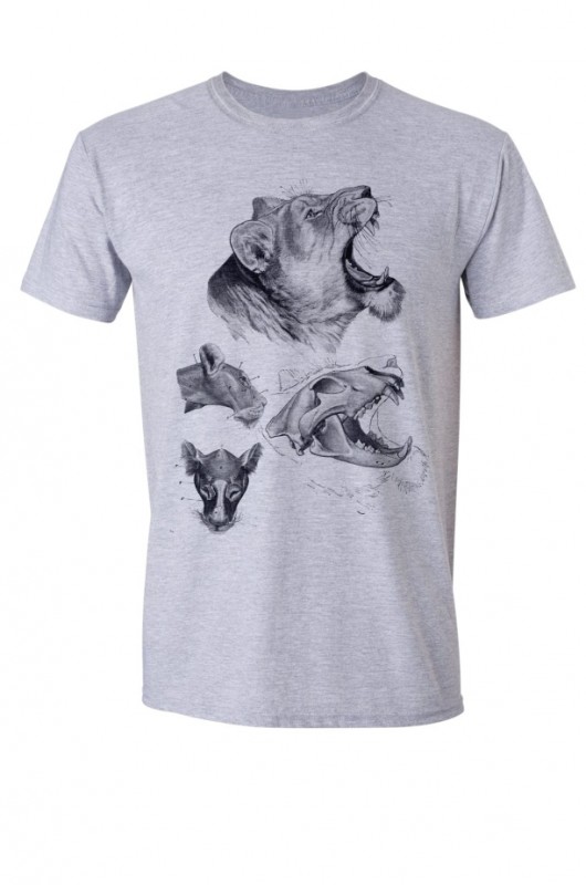 LION HEAD - Koszulka Męska SZARA T-shirt GAU great as You