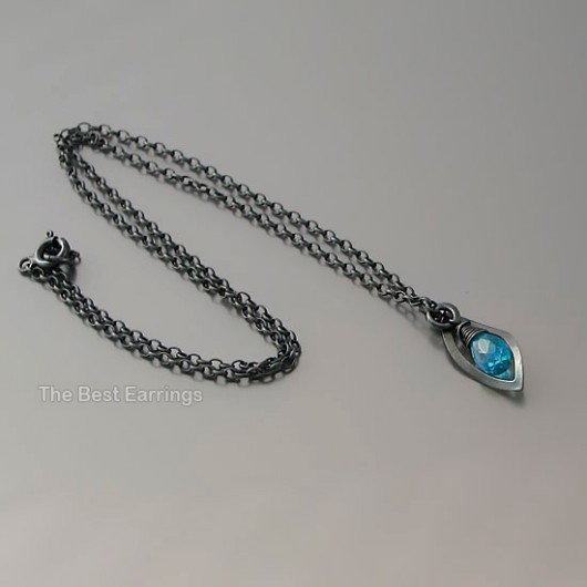 blue topaz lux short - naszyjnik yamira