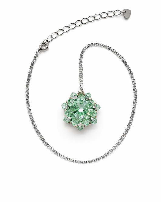 naszyjniki - inne Naszyjnik "Chrysolite Maxima" z kryształami Preciosa