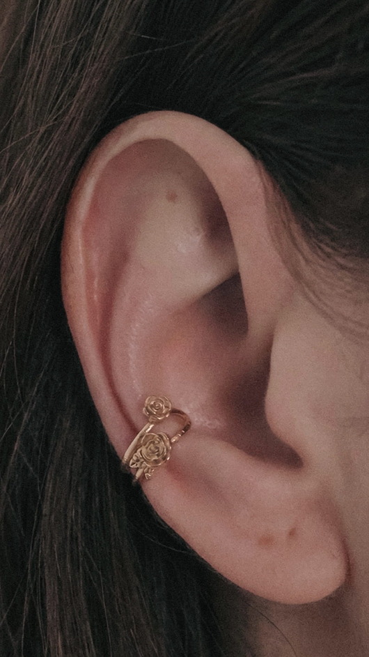 nausznice Nausznica róże kolczyk