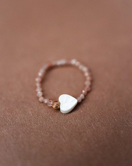 pierścionki elastyczne Pierścionek White Heart
