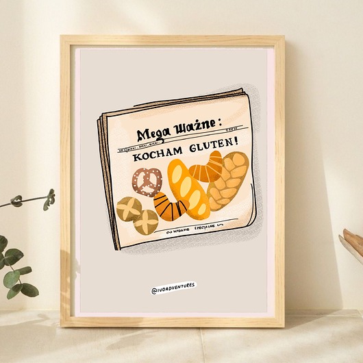 plakaty Plakat Kocham Gluten