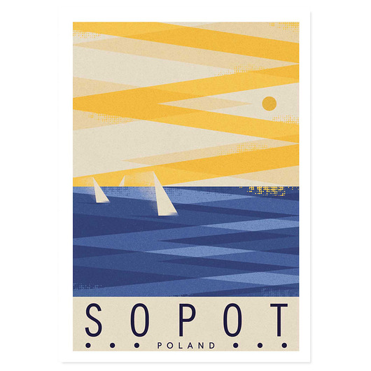 plakaty Plakat, Sopot, Polska, morze, Bałtyk, żagle