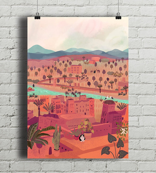 plakaty Maroko - plakat fine art giclee