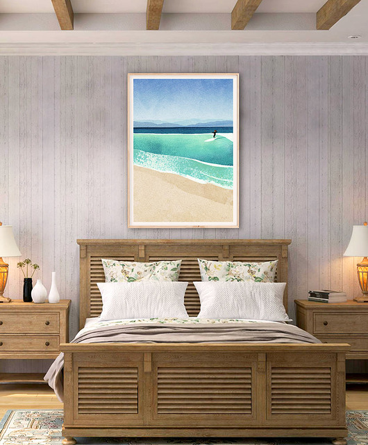 plakaty Plakat Surferka na falach