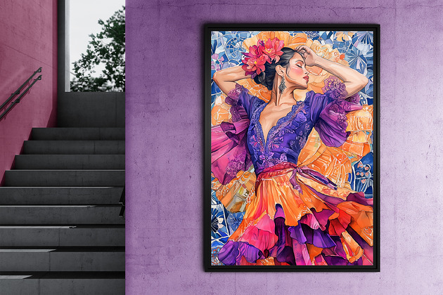 plakaty Tancerka Flamenko - grafika na plakacie