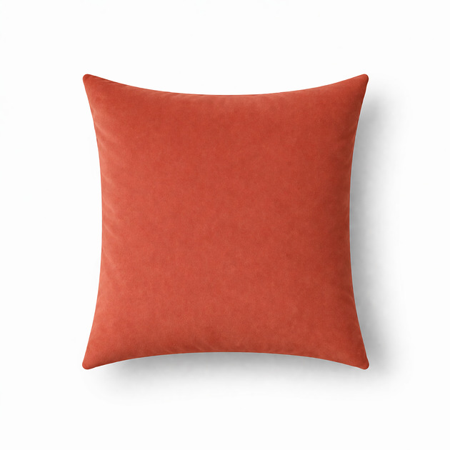 poduszki gładkie Welurowa poszewka dekoracyjna - terakota