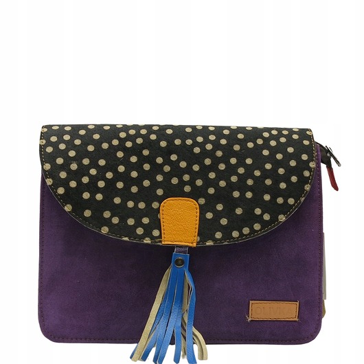 torby na ramię Torebka klasyczna elegancka skórzana zamszowa elegancka klapka wzór OLIVKA