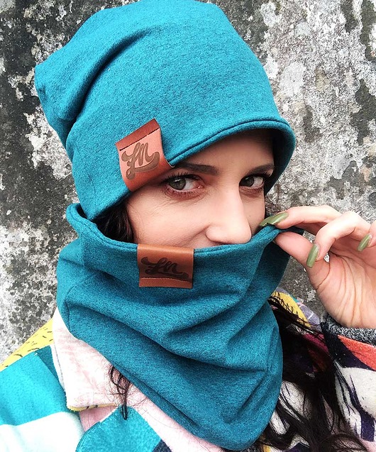 czapki damskie cienka czapka unisex przejściowa szmaragd