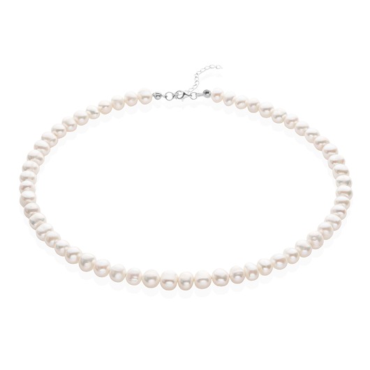 złote naszyjniki Choker / naszyjnik z naturalnych pereł słodkowodnych- srebro 925