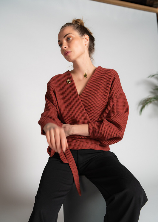 bluza bez kaptura damska Bluza TERAKOTA