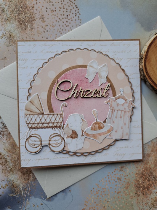 kartki, zaproszenia na chrzest Kartka na Chrzest dla dziewczynki