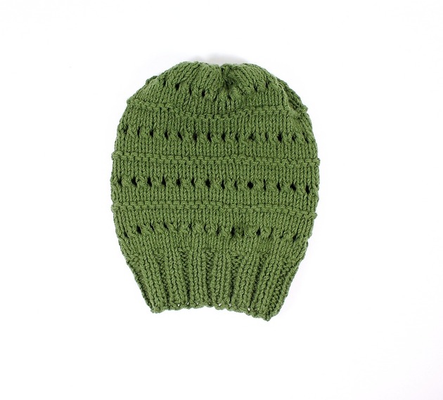 czapki damskie Czapka khaki luźna długa hipster beanie