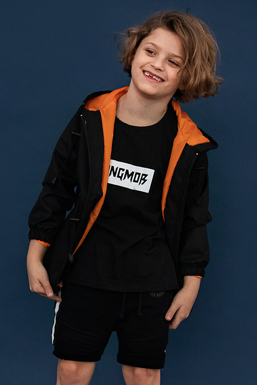 kurtki i płaszcze dla dziewczynki Kurtka SKULL ORANGE RAIN KIDS
