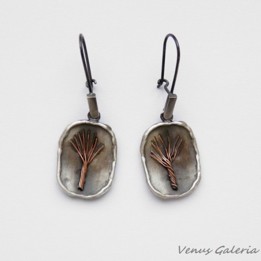 Kolczyki srebrne- Wierzba VENUS GALERIA