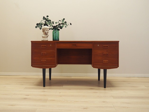 biurka Biurko tekowe, duński design, lata 70, produkcja: Dania