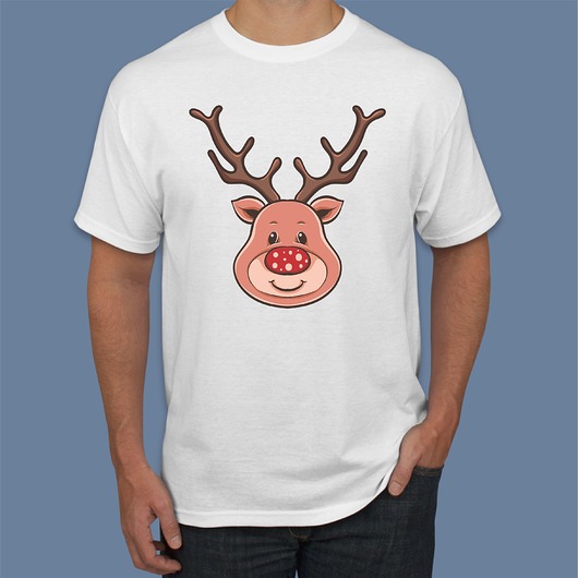 t-shirty męskie Koszulka  z nadrukiem Renifer