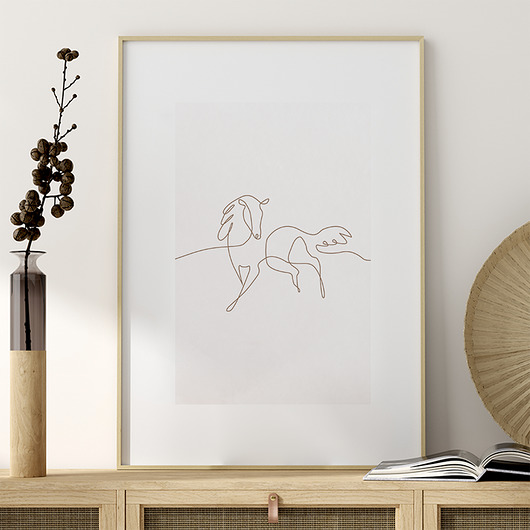 PLAKAT MINIMALISTYCZNY KOŃ P173 Yoko Design
