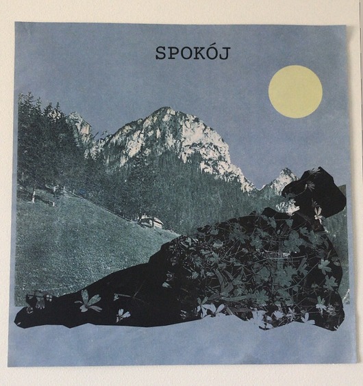 Plakat Kolaż,,Spokój" zlepki sklejki