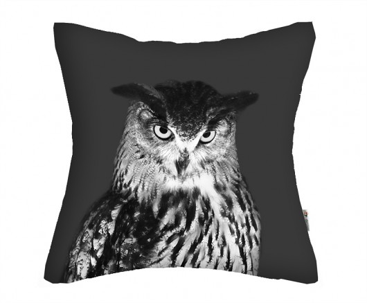 Nowość! Sowa b&w - poduszka 37 cm AT design
