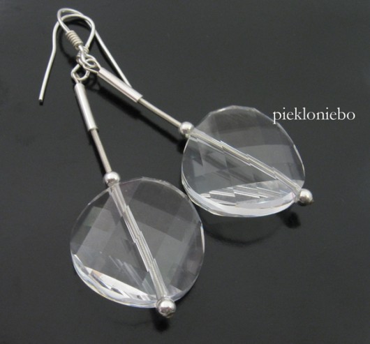 Kolczyki I love you kryształ SWAROVSKI pieklo niebo