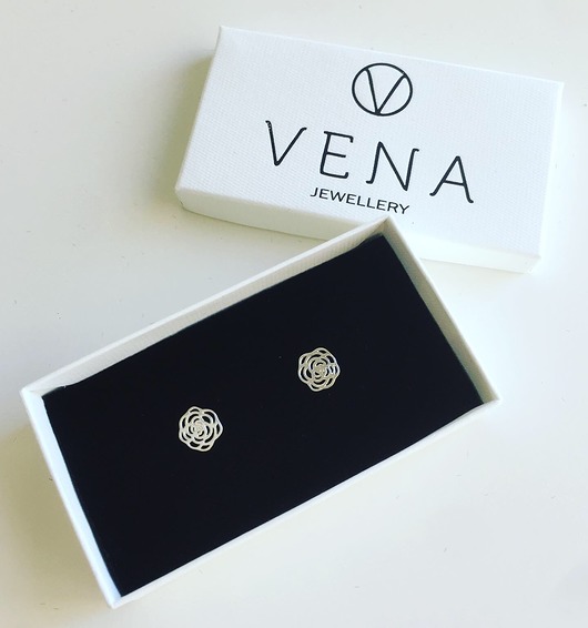 Srebrne kolczyki róże pr.925 VENA Jewellery