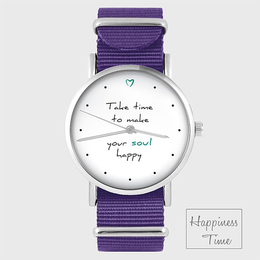 zegarki unisex Zegarek - Make your soul happy - fioletowy