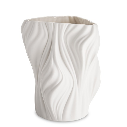 wazony Wazon porcelanowy 20,5x16,5x16,5 cm IRREGULAR biały