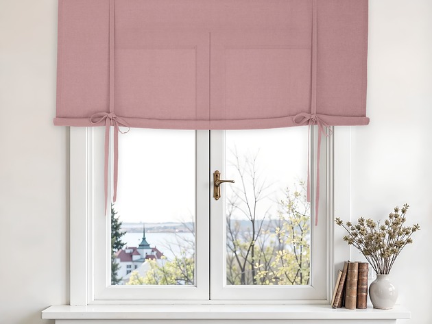 zasłony Roleta podwijana dusty pink medium
