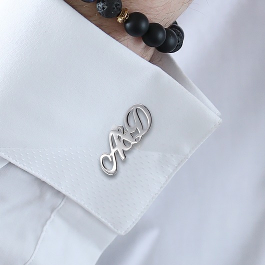 spinki do mankietów Spinki do mankietów inicjały na Rocznicę