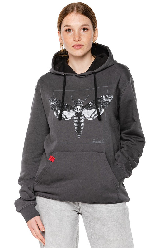 bluza z kapturem damska Bluza kangurka UNDERWORLD unisex Night Butterfly