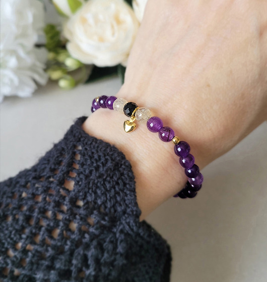 bransoletki z kamieni naturalnych Ochrona i bogactwo z Turmalinem i Cytrynem