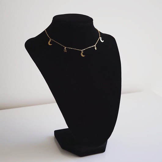 Choker półksiężyce pozłacany pr. 925 VENA Jewellery