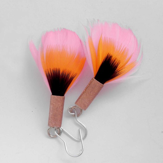 kolczyki z piórami PIÓRKO kolczyki