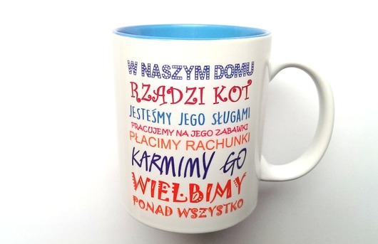 KUBEK Sługi Z BŁĘKITNYM WNĘTRZEM FarrowDesign