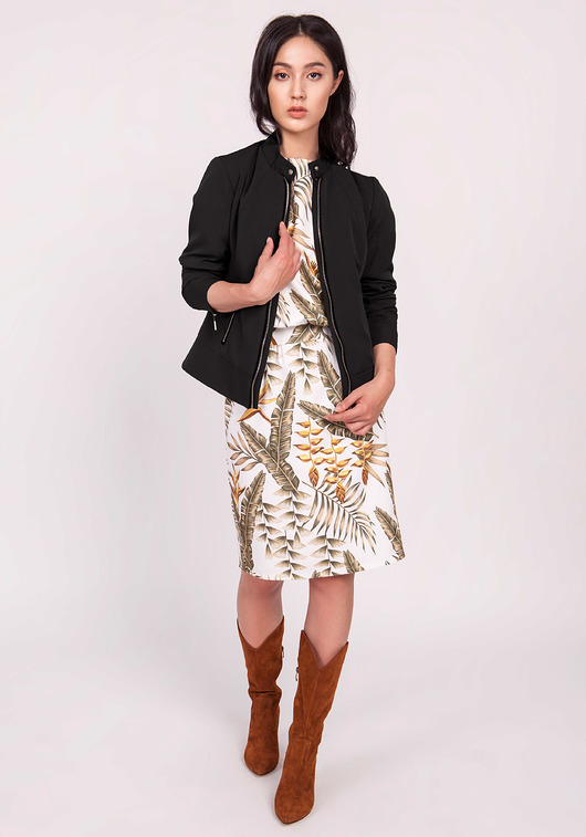 DOPASOWANA KURTKA NA ZAMEK,KR104 CZARNY Lanti