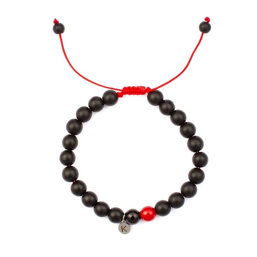 biżuteria męska Męska bransoletka na ochronnym czerwonym sznurku