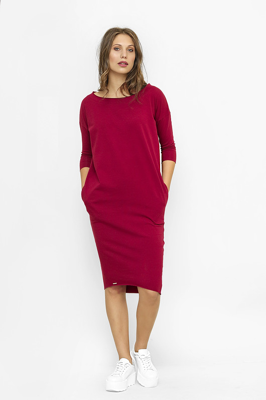 Sukienka oversize Ida w czerwonym kolorze Freeshion