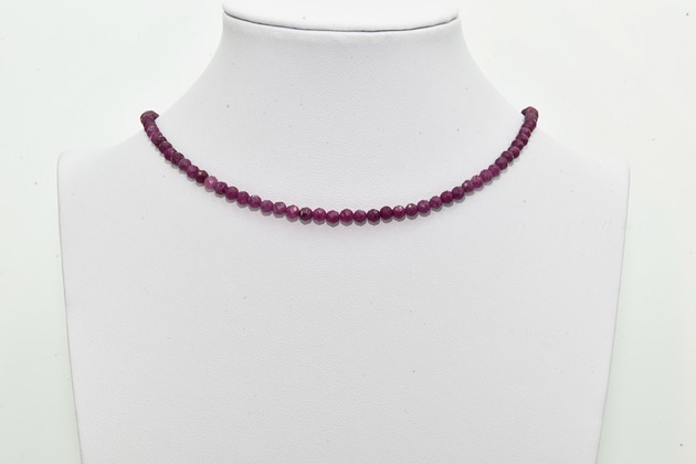 chokery Choker Naszyjnik krótki Rubin Kamień naturalny